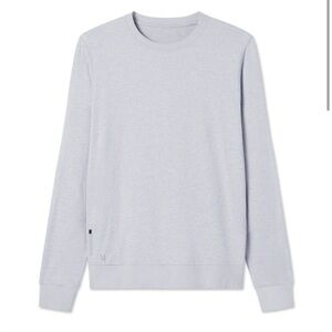 Vuori Ponto Performance Crew Men's DreamKnit™ Crew in Platinum Heather